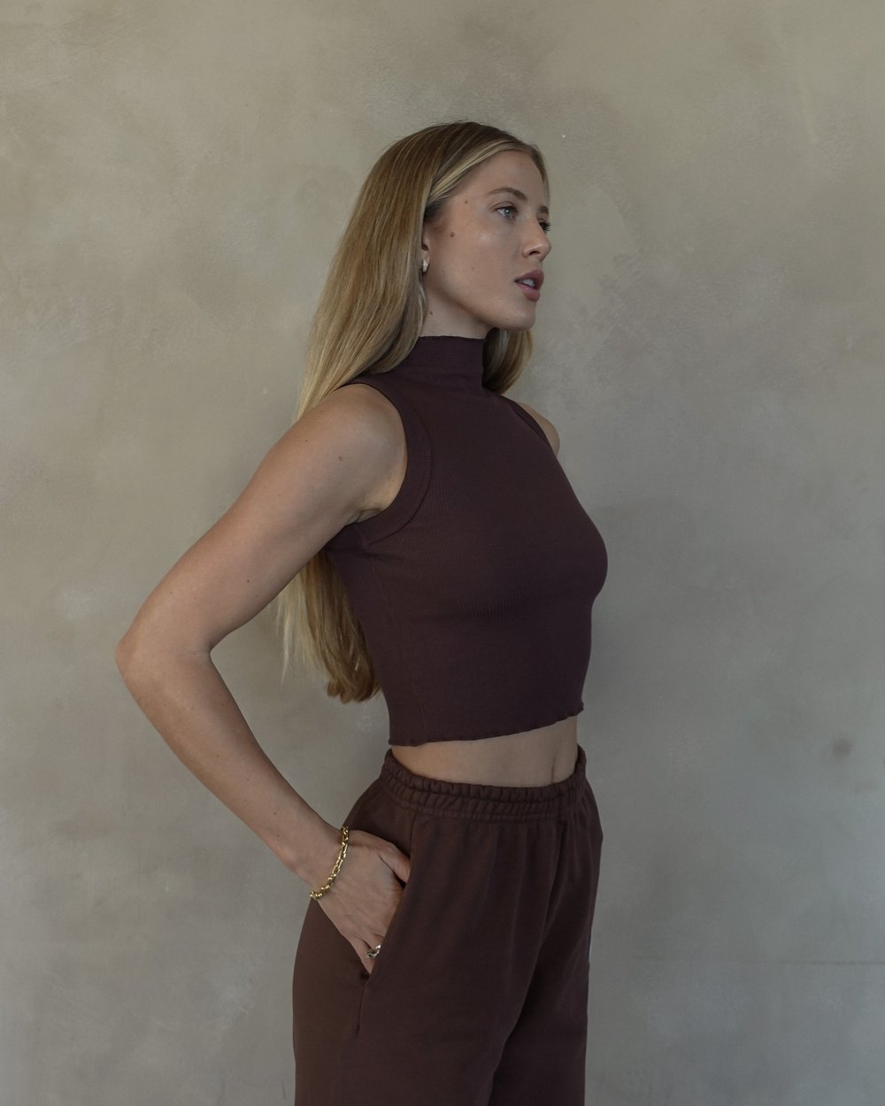 Cold Brew Babe Button Up in Iced Mocha