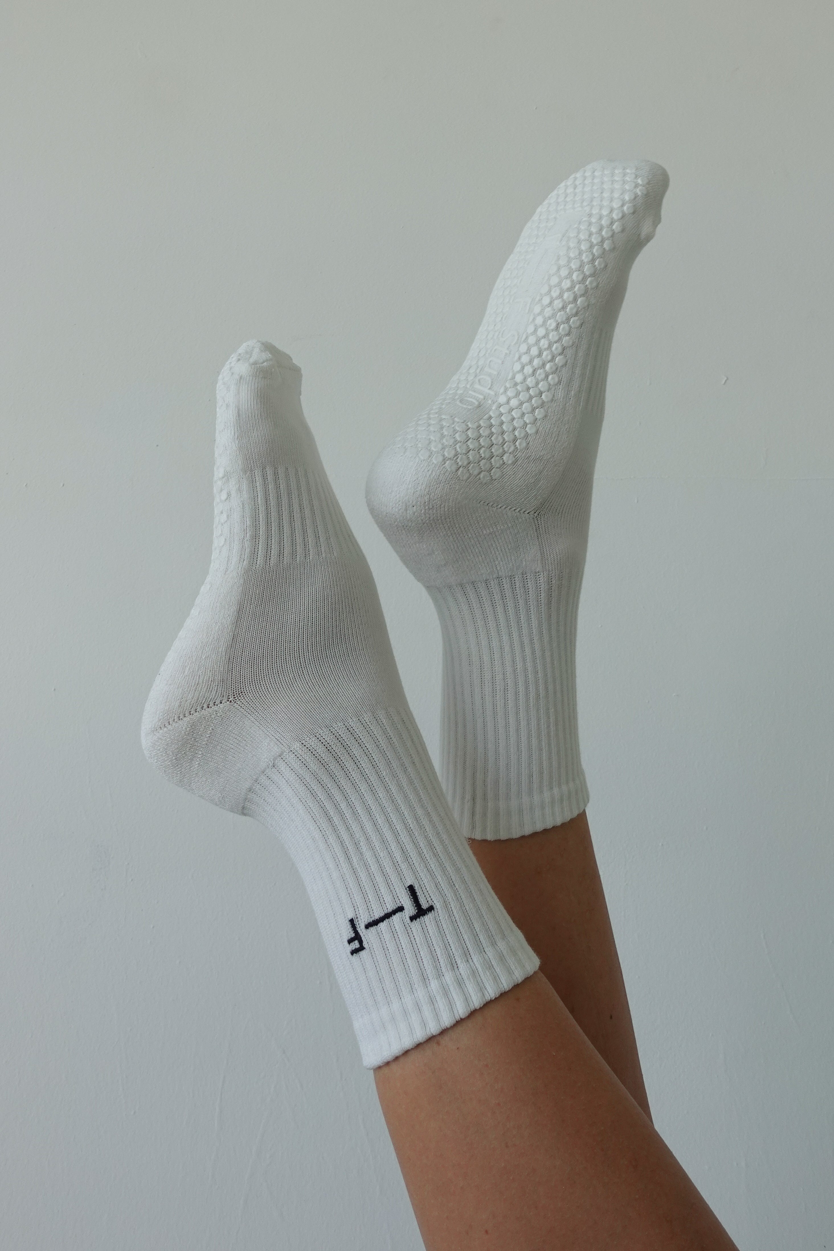 Oat Milk Pilates Grip Socks